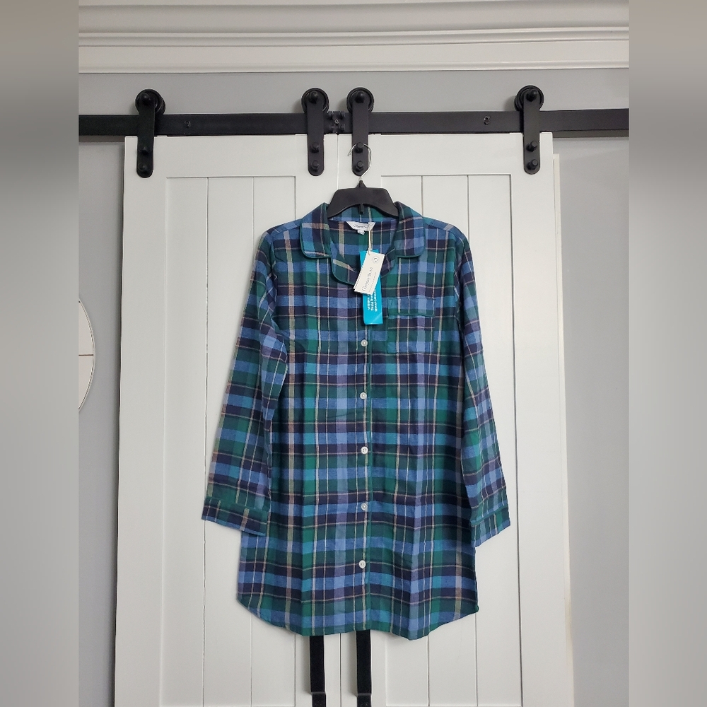 The Company Store Kid’s Cozy Cotton Flannel Nightshirt. NEW!